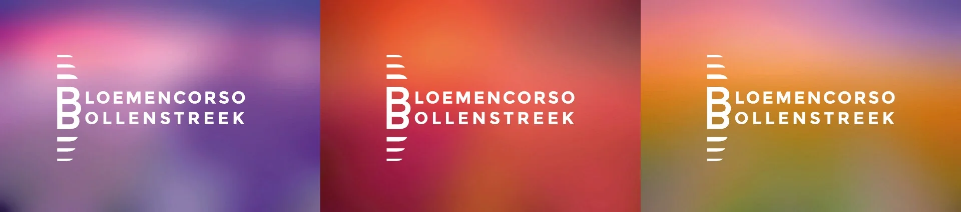 Bloemencorso Bollenstreek logo 3 achtergond kleuren