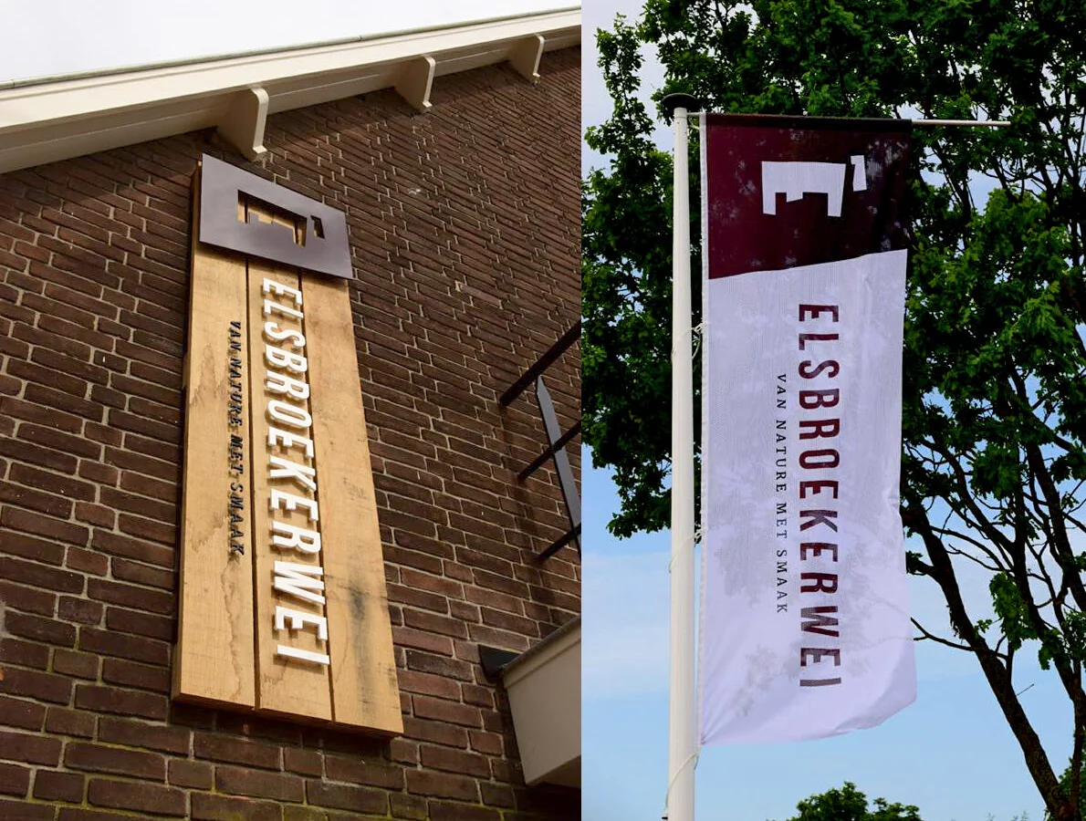 Elsbroekerwei banier en muurbord