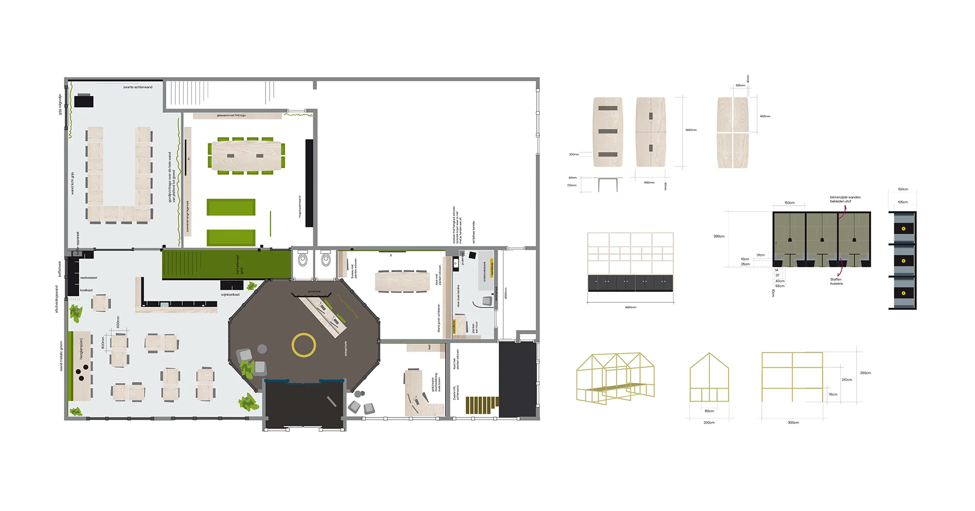 FHS kantoor gedeelte met planten