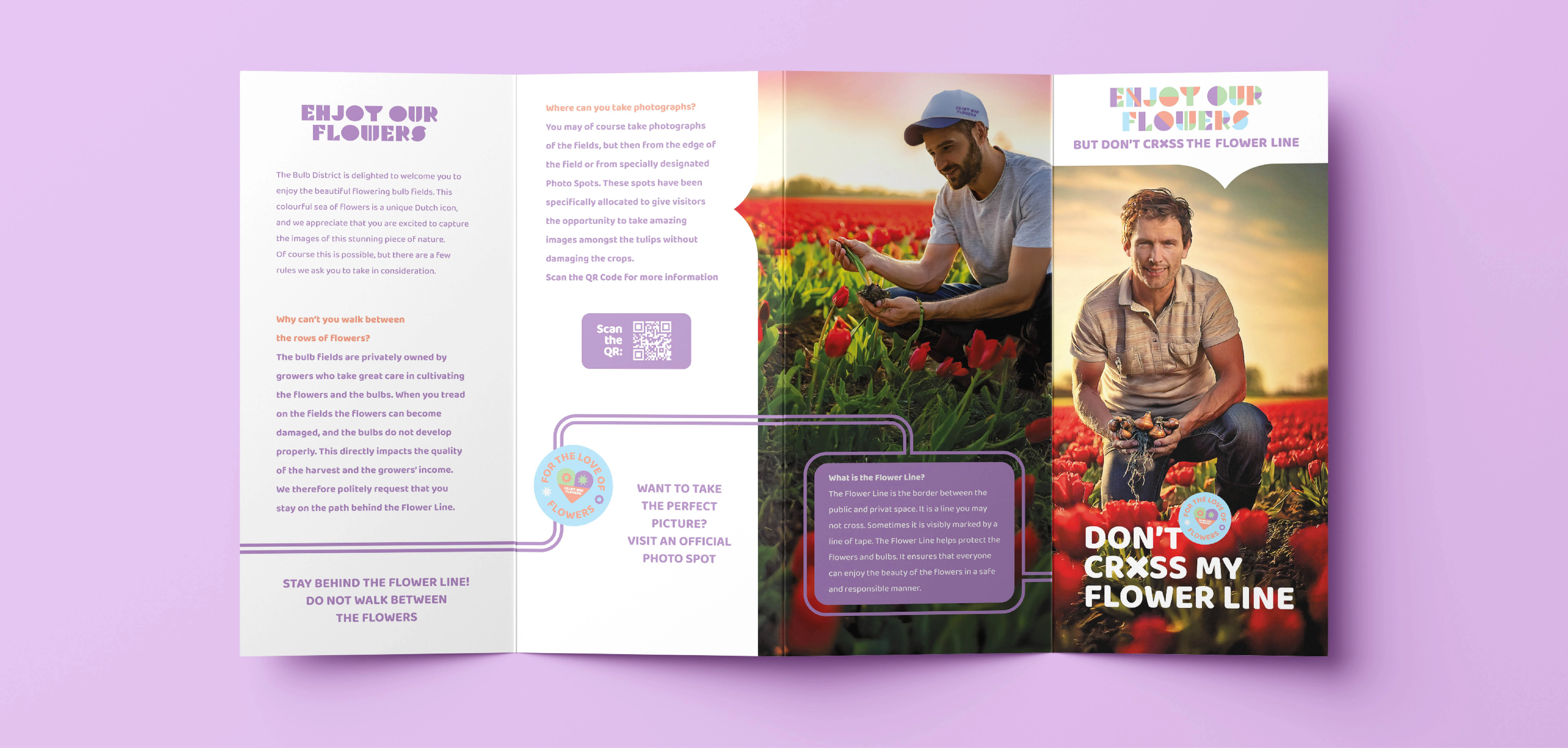 Flyer uitleg enjoy our flowers