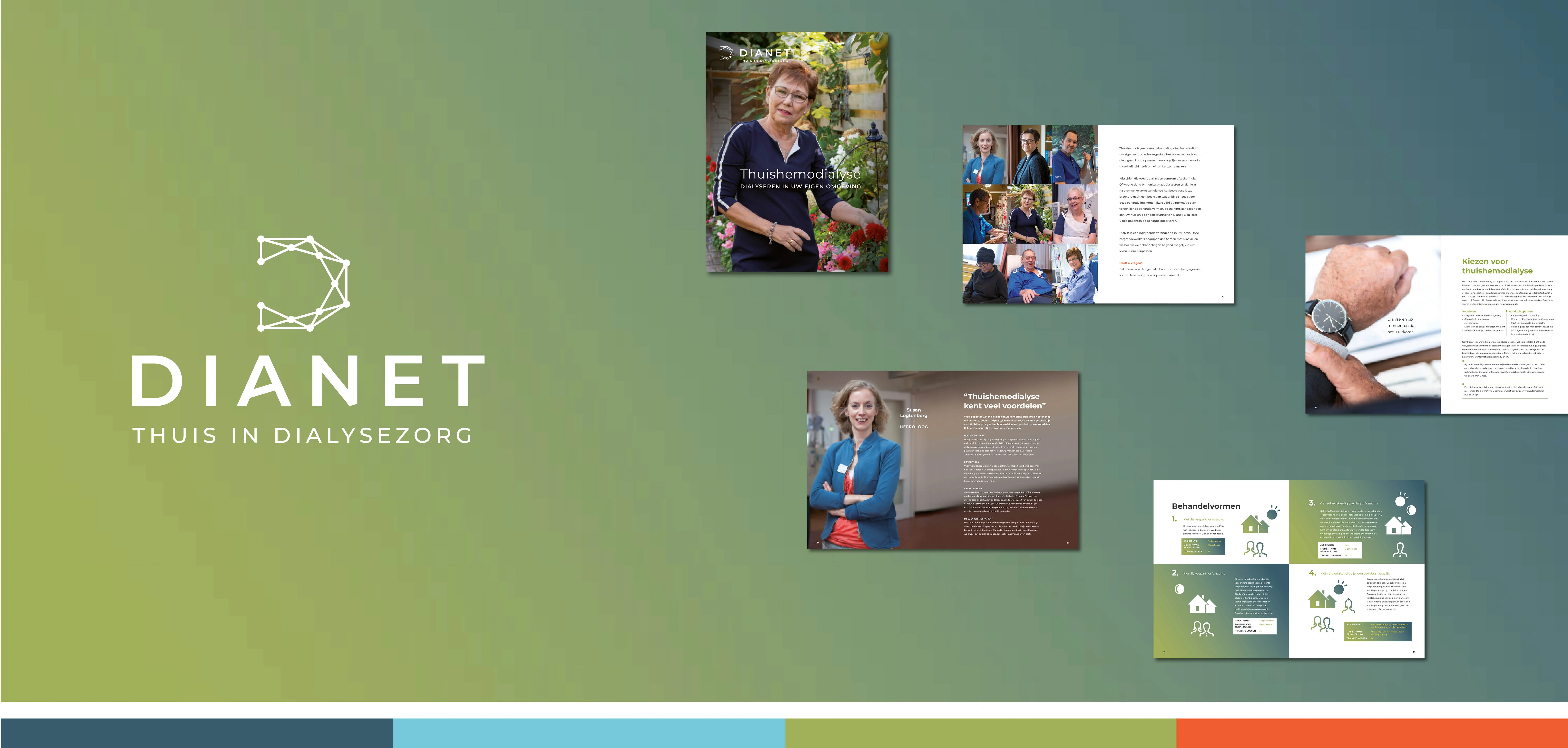 Dianet logo op gradient