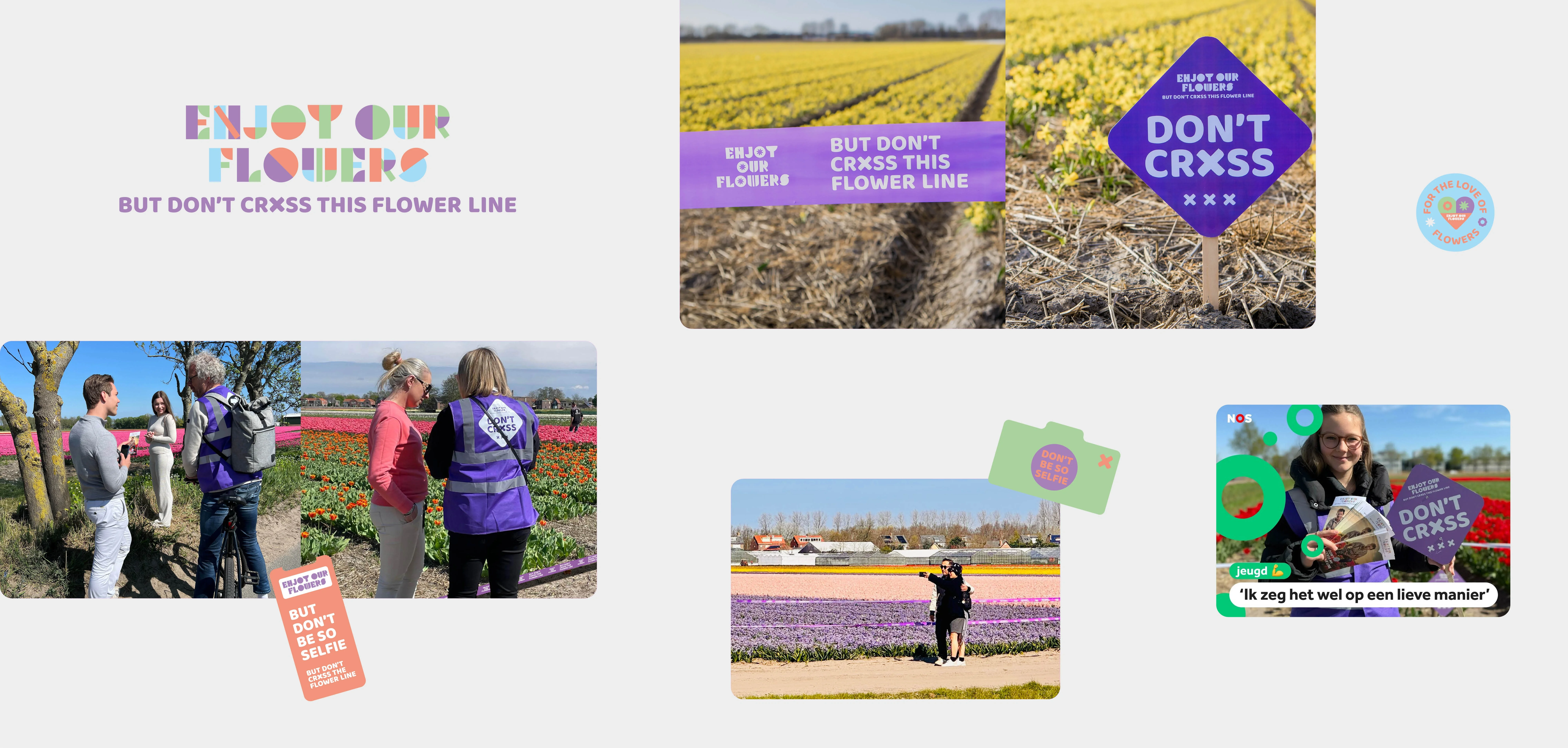 Enjoy our flowers lint en bord