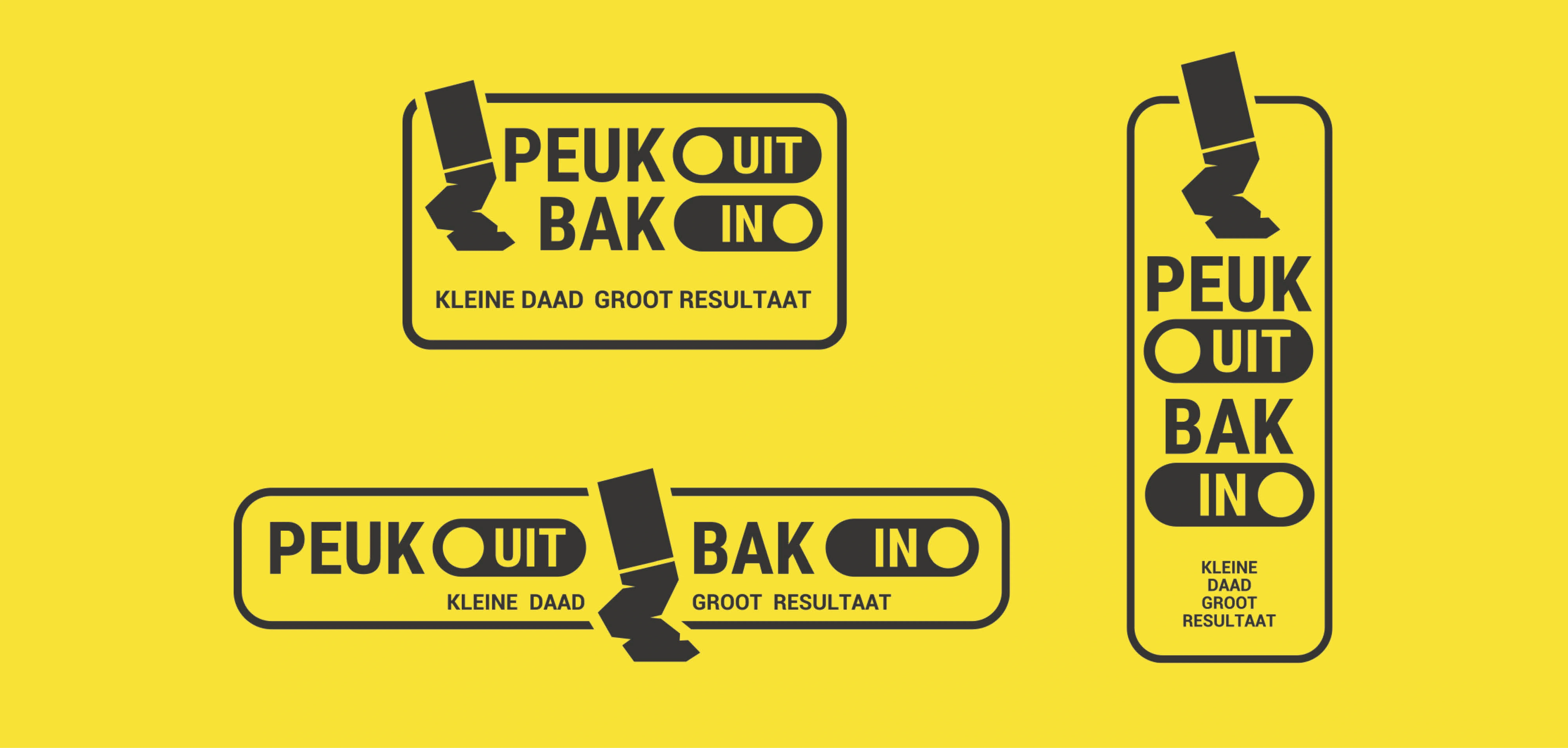 Peuk uit, bak in logo